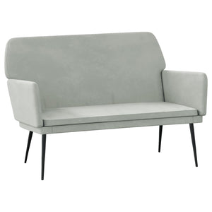 Hellgraue Samt Sitzbank 108 cm