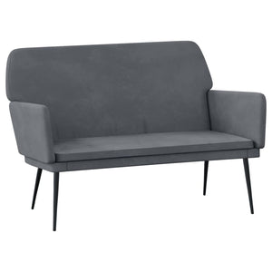 Dunkelgraue Samt Sitzbank 108 cm