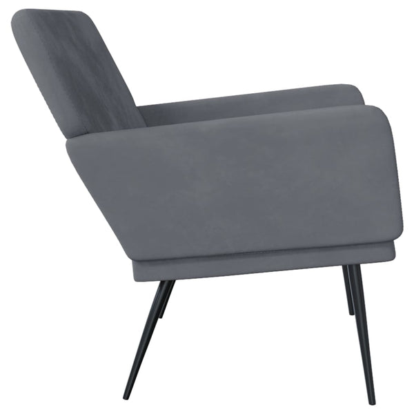Dunkelgraue Samt Sitzbank 108 cm