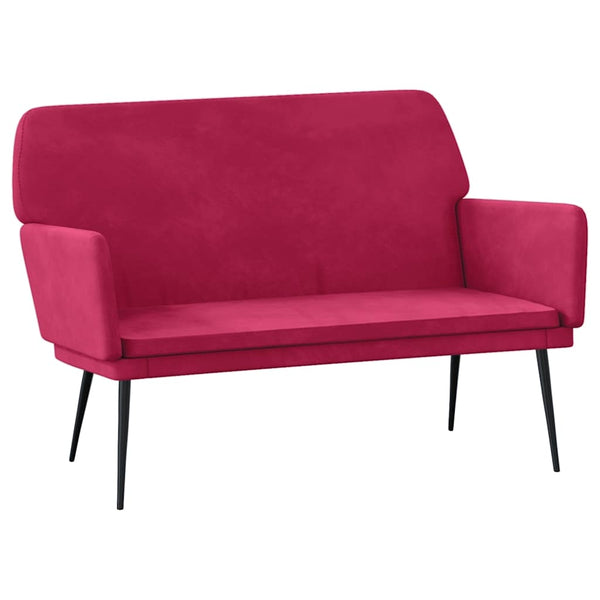 Weinrote Samt Sitzbank 108 cm