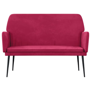 Weinrote Samt Sitzbank 108 cm