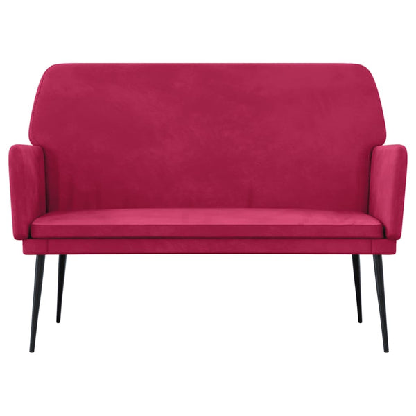 Weinrote Samt Sitzbank 108 cm