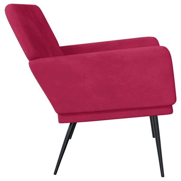 Weinrote Samt Sitzbank 108 cm