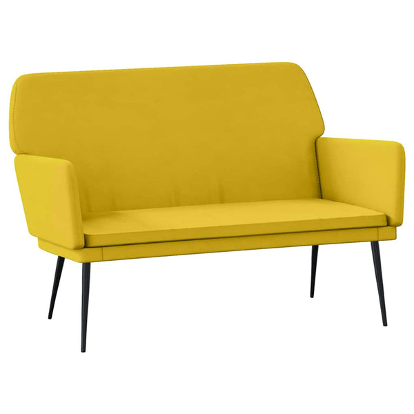 Gelbe Samt Sitzbank 108 cm