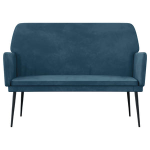 Blaue Samt Sitzbank 108 cm