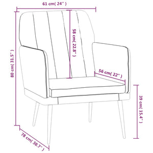 Schwarzer Kunstleder Sessel 61x78x80 cm