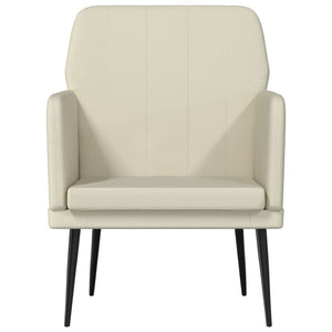Sessel Creme Kunstleder 61x78x80 cm