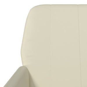 Sessel Creme Kunstleder 61x78x80 cm