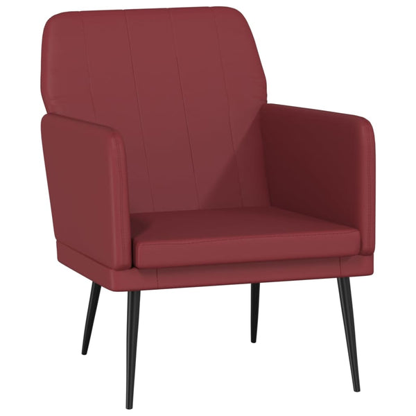 Weinroter Sessel Kunstleder 61x78x80 cm