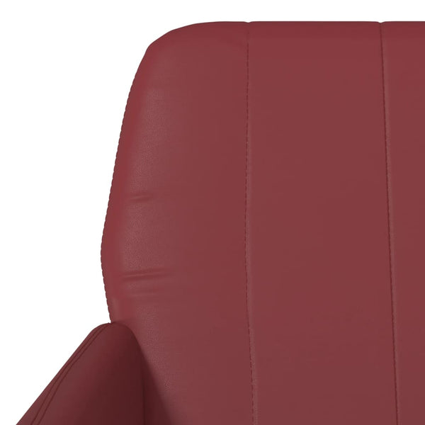 Weinroter Sessel Kunstleder 61x78x80 cm