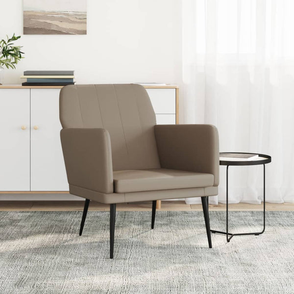 Sessel Cappuccino-Braun Kunstleder 61x78x80 cm