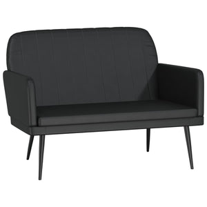Schwarze Kunstleder Sitzbank 107 cm