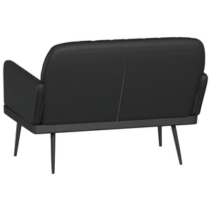 Schwarze Kunstleder Sitzbank 107 cm