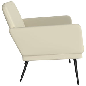 Creme Kunstleder Sitzbank, 107 cm