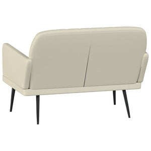 Creme Kunstleder Sitzbank, 107 cm