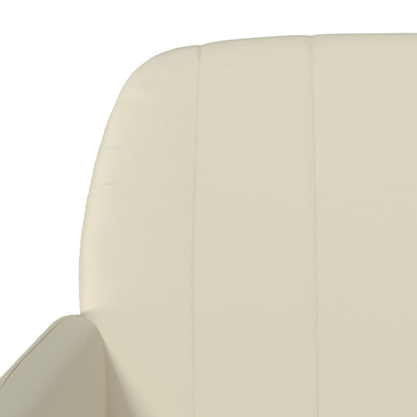 Creme Kunstleder Sitzbank, 107 cm