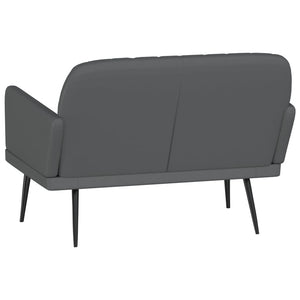Graue Kunstleder Sitzbank 107 cm