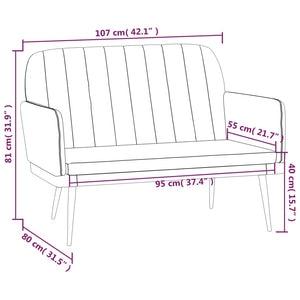 Weinrote Kunstleder Sitzbank, 107 cm