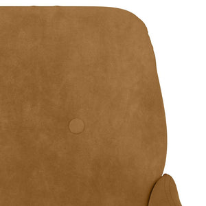Brauner Samt Sessel 62x79 cm