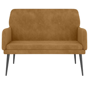 Braune Samt Sitzbank 108 cm