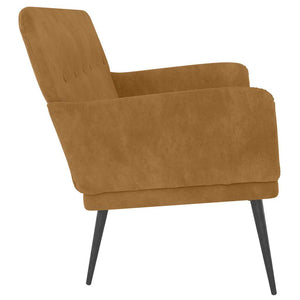 Braune Samt Sitzbank 108 cm