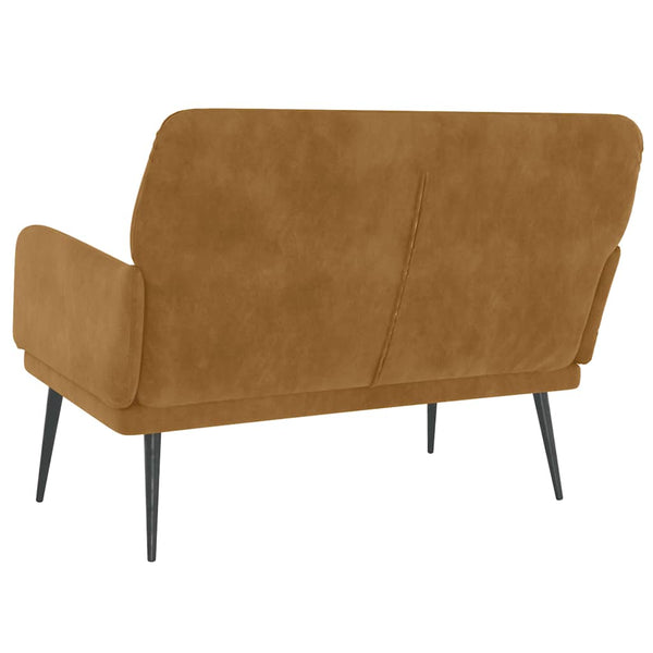 Braune Samt Sitzbank 108 cm