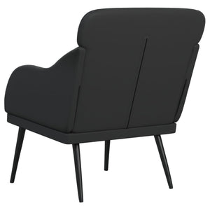Schwarzer Kunstleder Sessel 63x76x80 cm