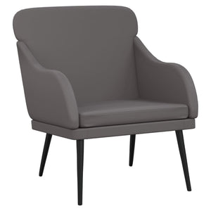 Grauer Kunstleder Sessel 63x76x80 cm