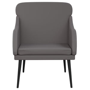 Grauer Kunstleder Sessel 63x76x80 cm