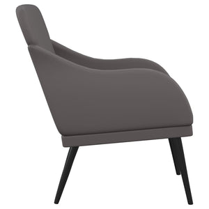 Grauer Kunstleder Sessel 63x76x80 cm