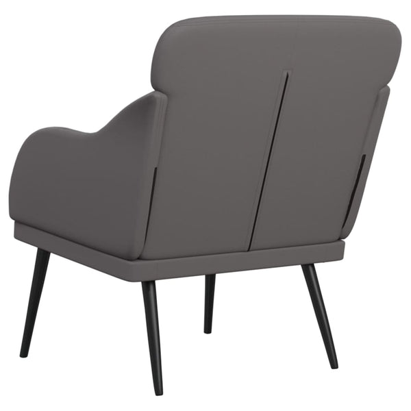 Grauer Kunstleder Sessel 63x76x80 cm