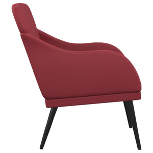 vidaXL Armchair Wine Red 63x76x80 cm Faux Leather