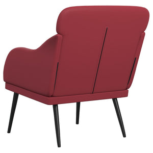 vidaXL Armchair Wine Red 63x76x80 cm Faux Leather