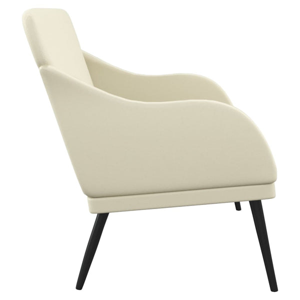 vidaXL Bench Cream 110x76x80 cm Faux Leather