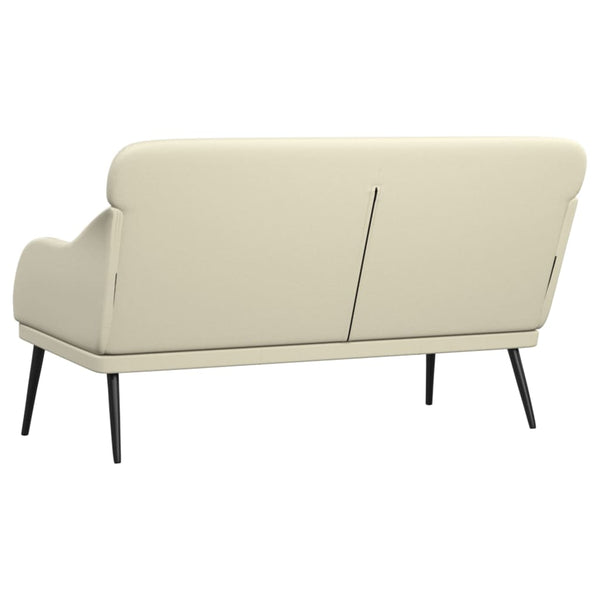 vidaXL Bench Cream 110x76x80 cm Faux Leather