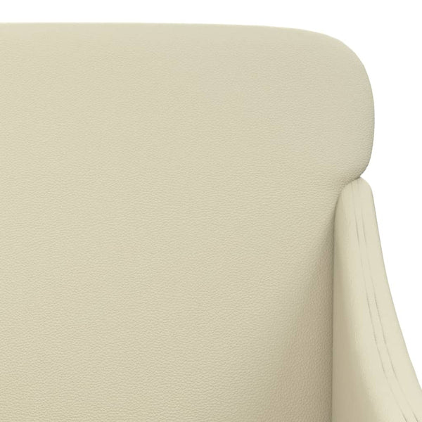 vidaXL Bench Cream 110x76x80 cm Faux Leather