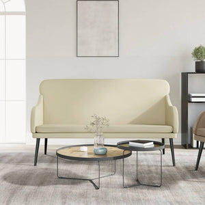vidaXL Bench Cream 110x76x80 cm Faux Leather