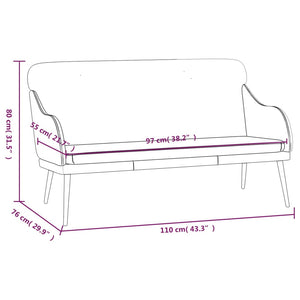 vidaXL Bench Brown 110x76x80 cm Faux Leather
