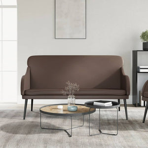 vidaXL Bench Brown 110x76x80 cm Faux Leather