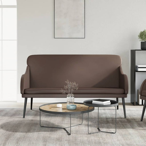 vidaXL Bench Brown 110x76x80 cm Faux Leather