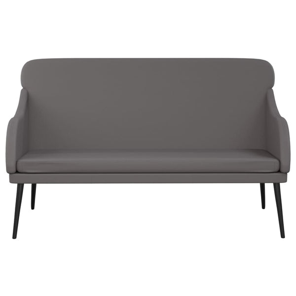 vidaXL Bench Gray 110x76x80 cm Faux Leather