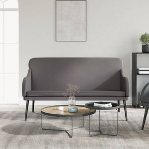 vidaXL Bench Gray 110x76x80 cm Faux Leather