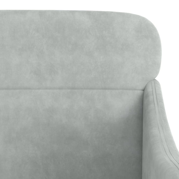 vidaXL Armchair Light Gray 63x76x80 cm Velvet