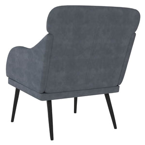 vidaXL Armchair Dark Grey 63x76x80 cm Velvet