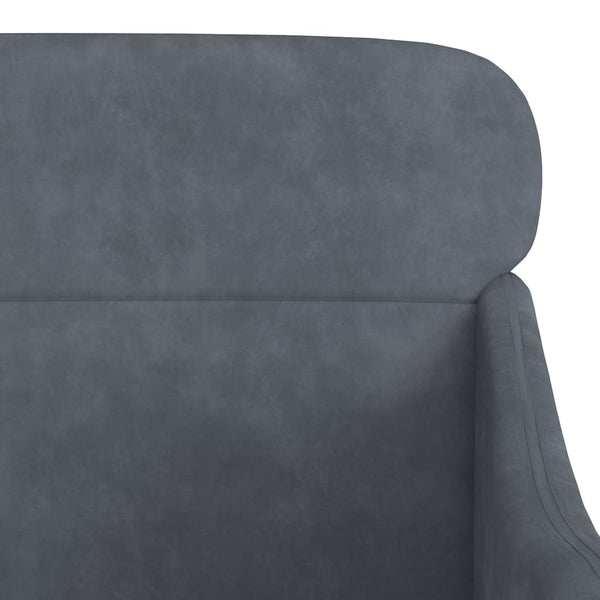 vidaXL Armchair Dark Grey 63x76x80 cm Velvet