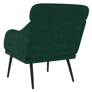 vidaXL Armchair Dark Green 63x76x80 cm Velvet