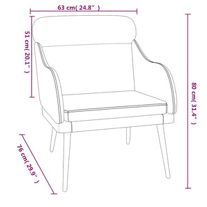 vidaXL Armchair Dark Green 63x76x80 cm Velvet
