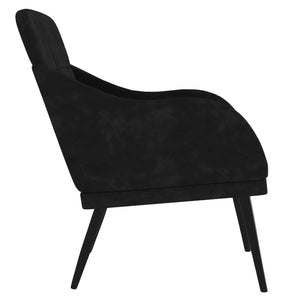 vidaXL Armchair Black 63x76x80 cm Velvet