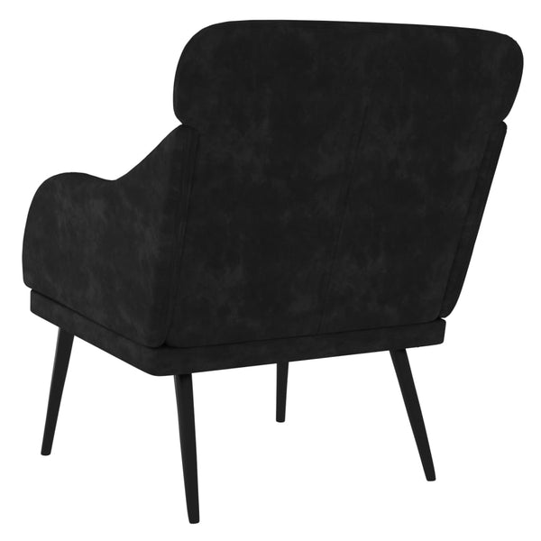 vidaXL Armchair Black 63x76x80 cm Velvet