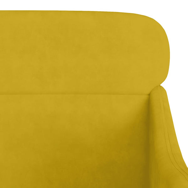 vidaXL Armchair Yellow 63x76x80 cm Velvet